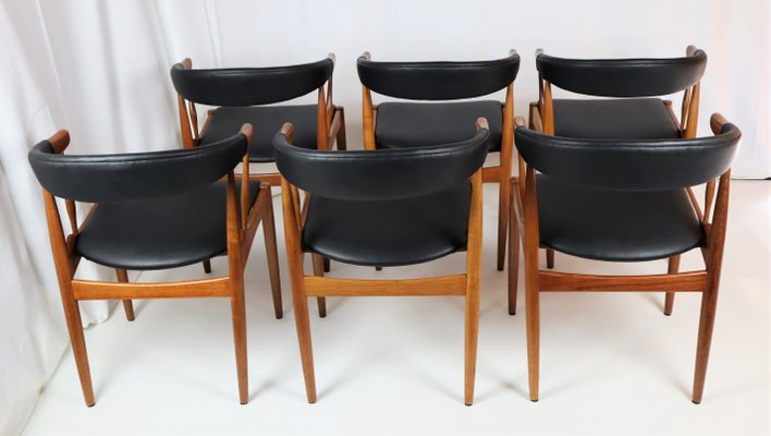 Scandinavian Teak Chairs by Johannes Andersen, 1960s, Set of 6 for