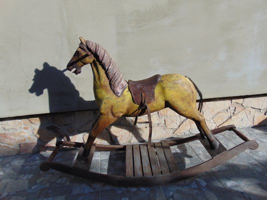 Cheval à bascule en bois personnalisée pour enfant, cadeaux original