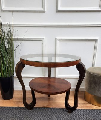 Round art sale deco coffee table