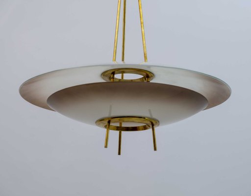 Mid Century Modern Crystal Pendant Lamp in the style of After