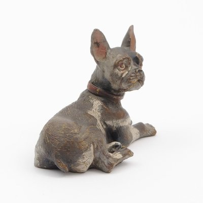  Französische Bulldogge Figur,Glänzende Galvanisierte