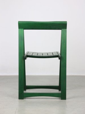 Vintage Green Trieste Folding Chair attributed to Aldo Jacober
