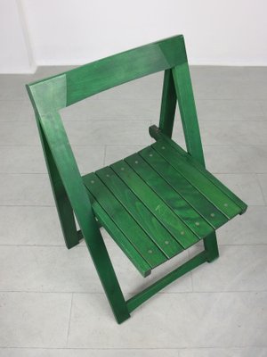 Vintage Green Trieste Folding Chair attributed to Aldo Jacober