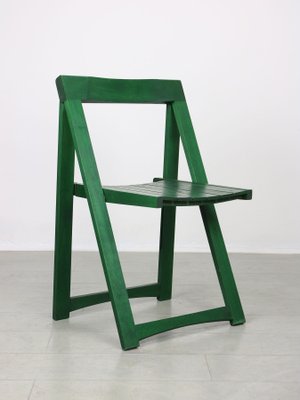 Vintage Green Trieste Folding Chair attributed to Aldo Jacober