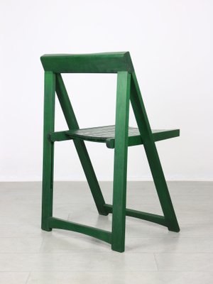 Vintage Green Trieste Folding Chair attributed to Aldo Jacober