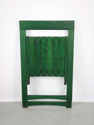 Vintage Green Trieste Folding Chair attributed to Aldo Jacober