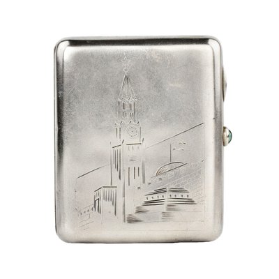 soviet cigarette case Mid-Century Soviet Silver Cigarette Case of the Red Square in Kyiv for sale  at Pamono