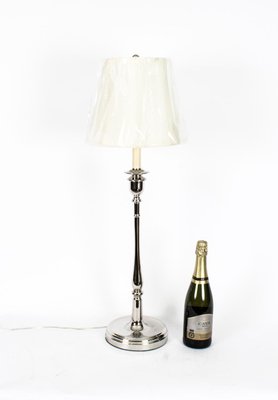 Vintage Ralph Lauren Chrome Table Lamps 1990s Set of 2 for sale