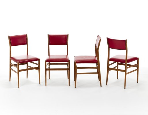 Leggera Chairs attributed to Gio Ponti for Cassina 1950s Set of