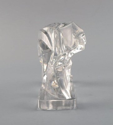 Tiger in Clear Art Glass by Georges Chevalier for Baccarat, 1925