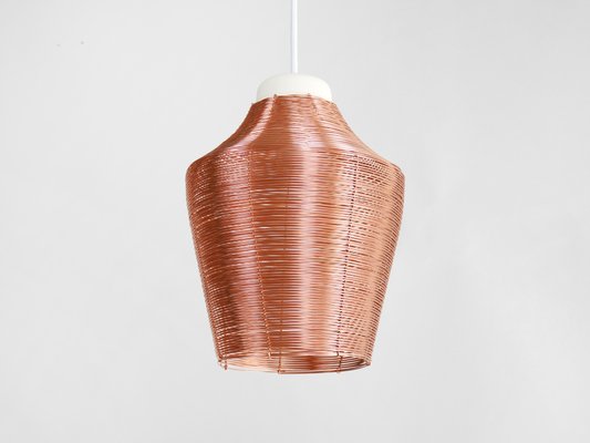 Tall Copper Braided Pendant Lamp by 
