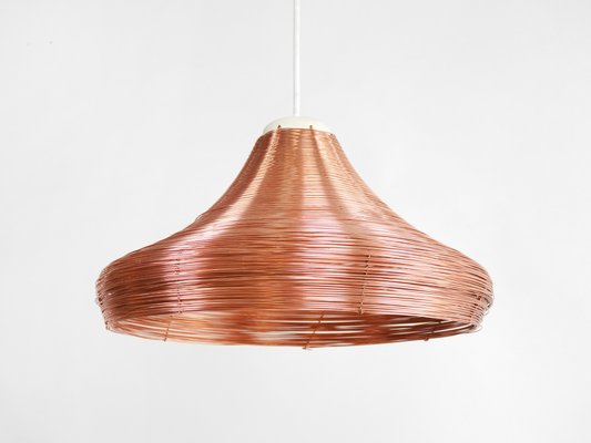 Wide Copper Braided Pendant Lamp by 