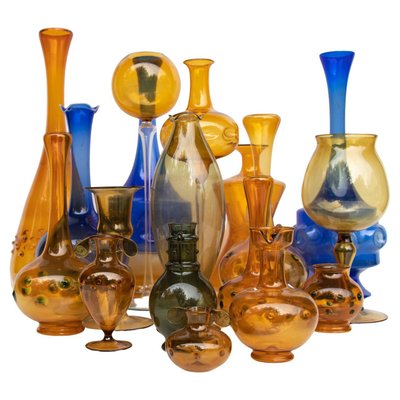 Glass Vases from Bimini, Lauscha, Set of 18 for sale at Pamono