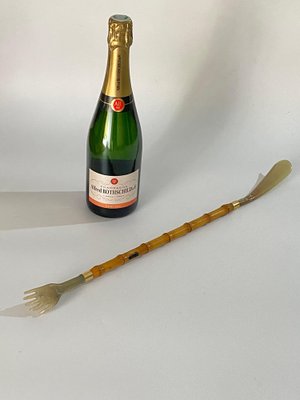 Italienischer Schuhlffel und Rckenkratzer aus braunem Kunstbambus,  Italien, 1960er bei Pamono kaufen