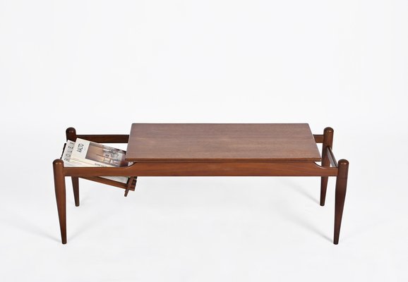 Magnus wheel coffee sale table with storage