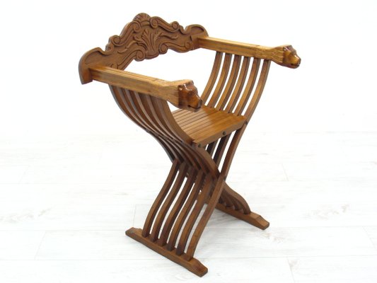 18th Century Italian Inlaid Savonarola Chair - Viriditas