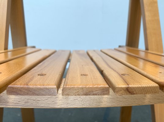 Mid-Century Wooden Trieste Folding Chairs by Aldo Jacober