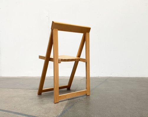 Mid-Century Wooden Trieste Folding Chairs by Aldo Jacober