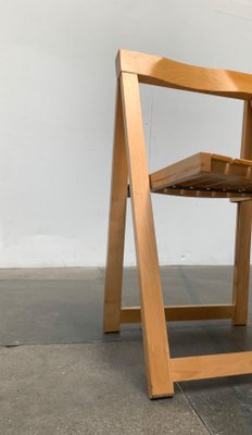 Set of Mid-Century Wooden Trieste Folding Chairs by Aldo