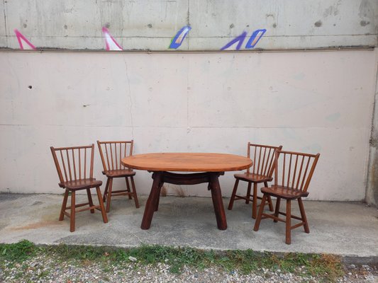 Retro table and chairs 1950s for sale clearance