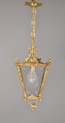Lanterne Louis XVI en Laiton, France, 1900s en vente sur Pamono