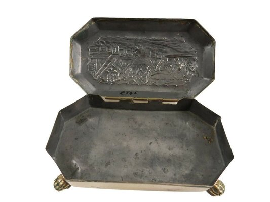 Antique Dutch Brass Tobacco Tin for sale at Pamono