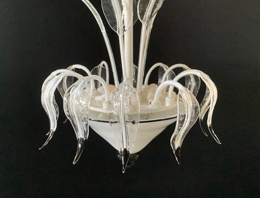 Lampadario Medusa in vetro di Murano attribuito a I3, anni '70 in vendita  su Pamono