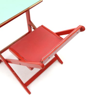 Childrens Desk with Folding Chair 1950s for sale at Pamono