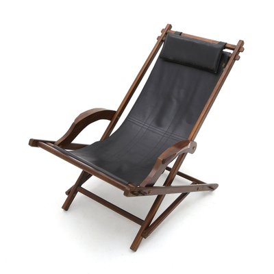 Leather on sale deck chair