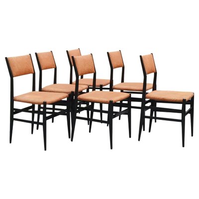 Legger Dining Chairs by Gio Ponti for Cassina 1950 Set of 6