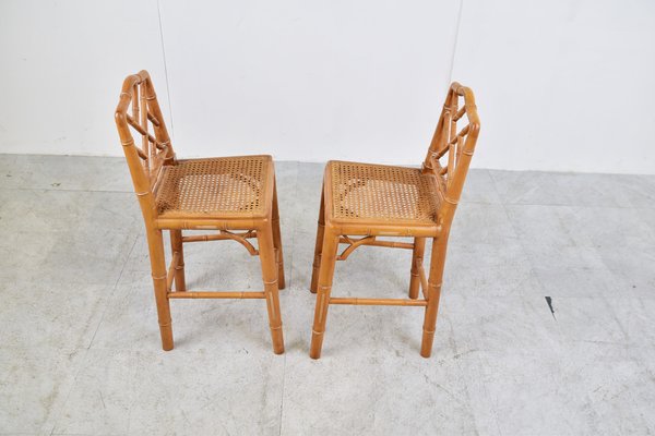 Kindersthle in Bambus Optik, 1960er, 2er Set bei Pamono kaufen