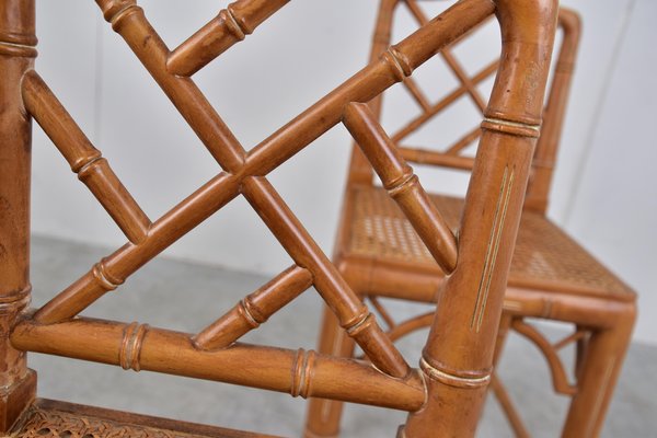 Kindersthle in Bambus Optik, 1960er, 2er Set bei Pamono kaufen