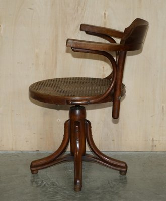 Sedia da scrivania antica girevole di Thonet, inizio 1900 in