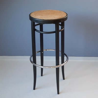 Black 204 RH Bar Stool from Thonet 1970s