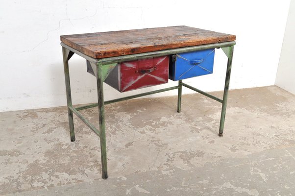 Vintage Industrial Worktable 1950s for sale at Pamono