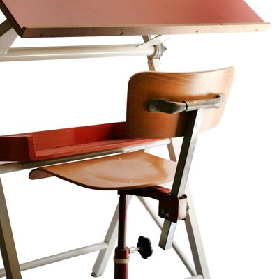 French Drawing Table And Chair 1970s For Sale At Pamono