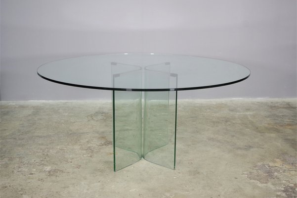 Table de repas ronde en verre RETRO | Beauté singulière
