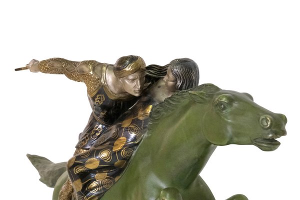 Broche Vintage Art Déco - Cheval En Bakélite Vert Kaki/beige - Années 40 - Occasion