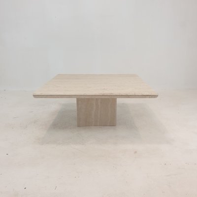 Italian Travertine Coffee Table, 1980s for sale at Pamono