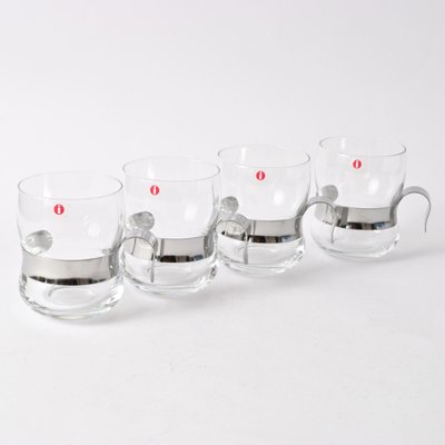 Paula Glasses by Jorma Vennola for Iittala, 1980s, Set of 4 for