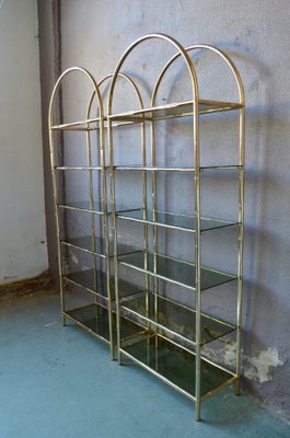 Hollywood Regency Style Shelves, 1970s, Set of 2 for sale at Pamono