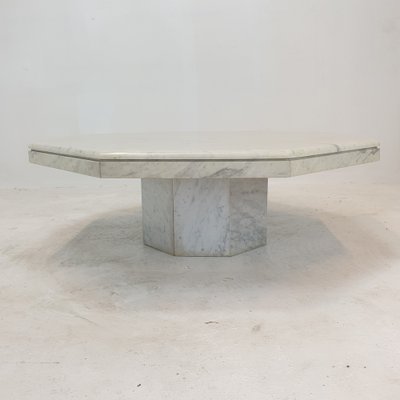 Octagon marble coffee on sale table