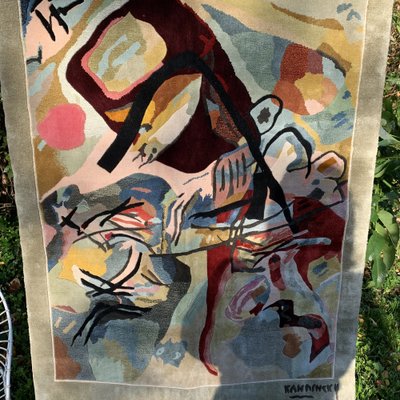 Tapis Mural en Soie d'après Peinture par Kadinsky en vente sur Pamono