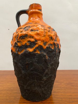 German Ceramic Vase in Fat Lava by Carstens Tönnieshof