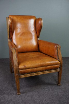 Ear Club Chair in Cowhide Leather for sale at Pamono