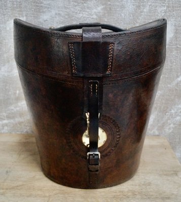 Vintage 1920s Top Hat Leather Travel Case Scotts London Luggage