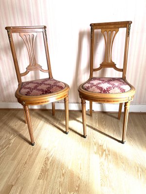 Antique Italian 18th Century Louis XVI Walnut Chairs, Set of 2 for sale at  Pamono