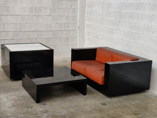 Set da salotto Saratoga di Lella Massimo Vignelli per Poltronova