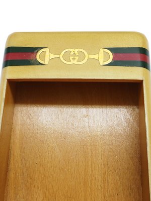 Italian Tidy Tray in Maple from Gucci, 1970s for sale at Pamono