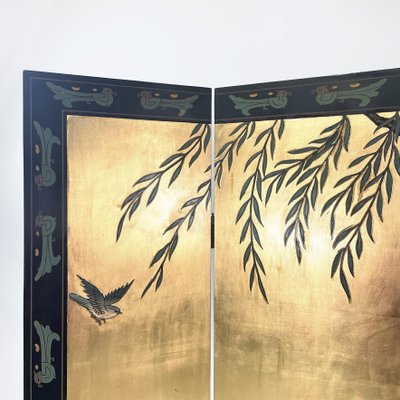 Antiguo biombo chino madera tallada ppios s. XX · Antique Chinese screen  early 20th (VENDIDO) - Vintage & Chic